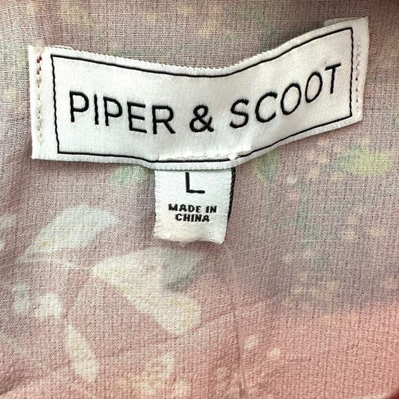 PIPER & SCOOT | Burgundy Floral Midi Dress NWT | Size Large - Picture 5 of 8